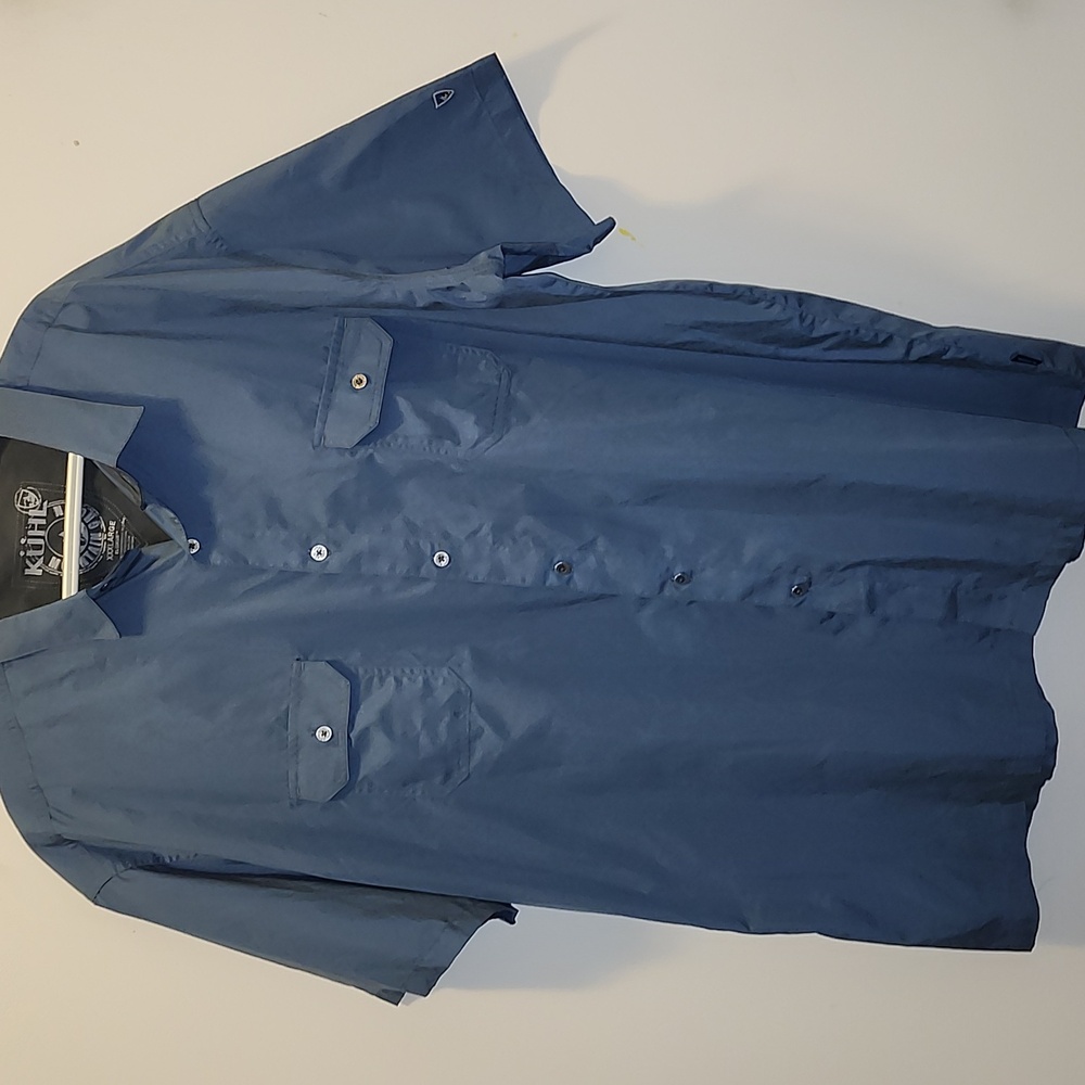 Kuhl Blue Casual Button Down Hiking Shirt